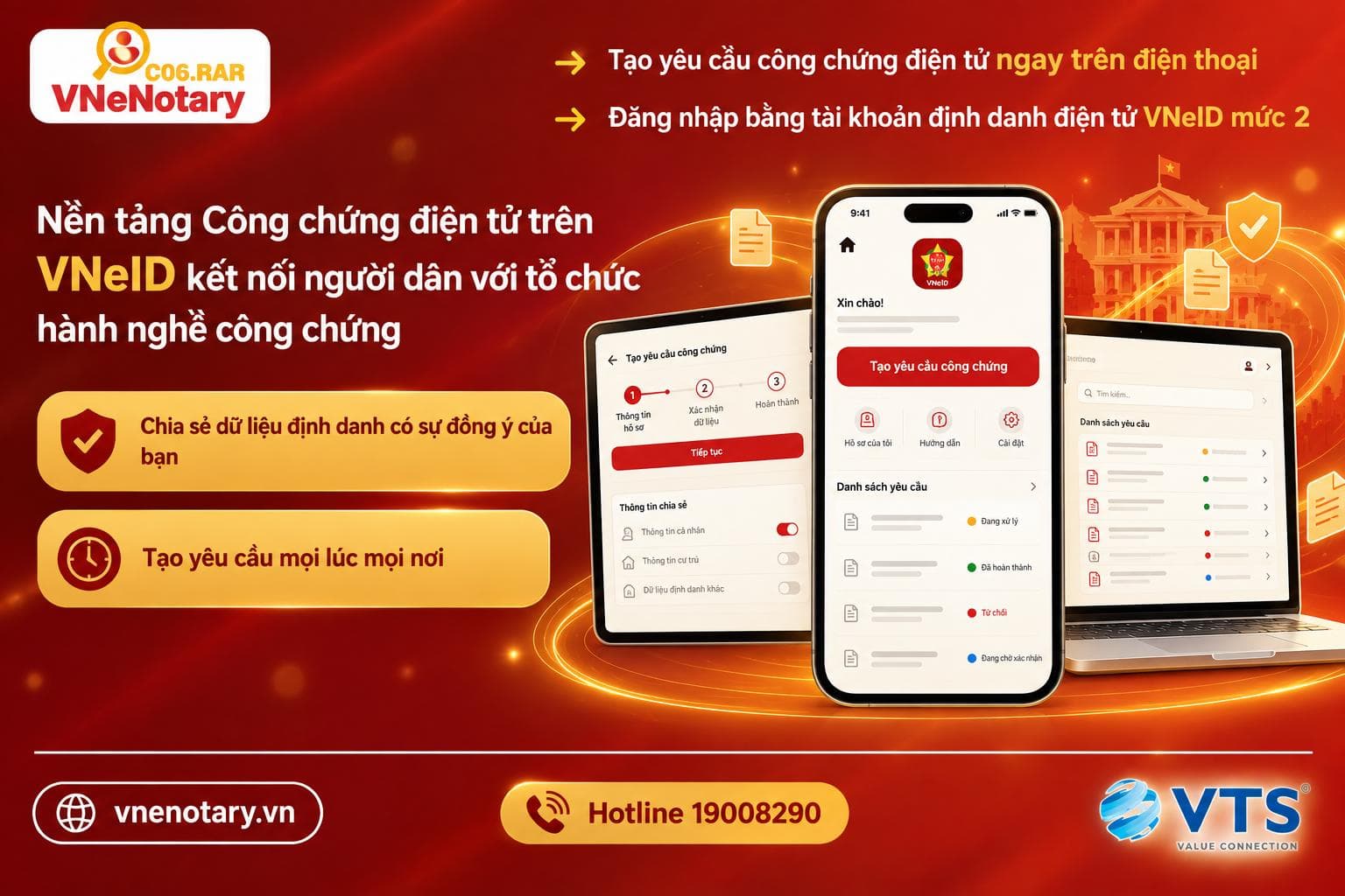 Nền tảng công chứng điện tử trên VNeID kết nối người dân với tổ chức hành nghề công chứng